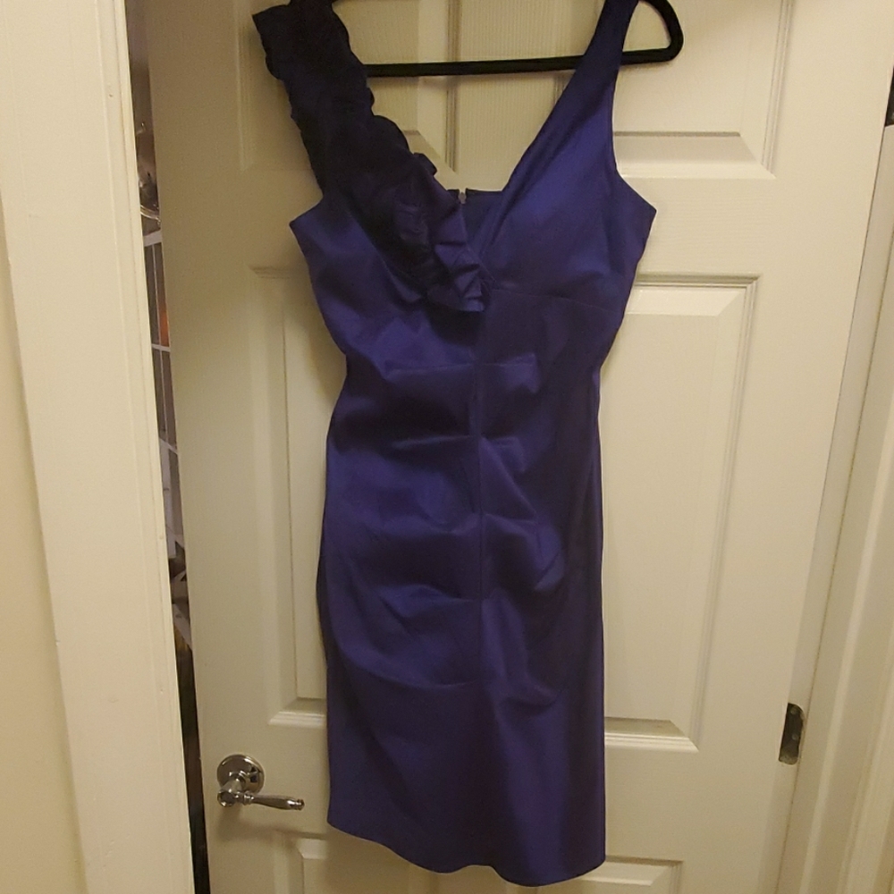 Royal Purple Taffeta Evening Dress